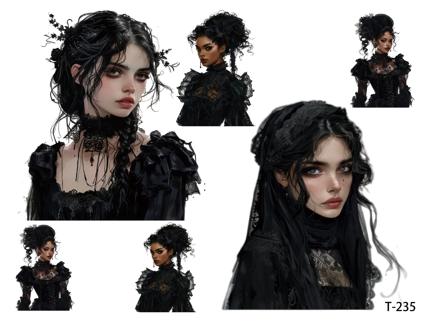 T231-T240 3D pre-cut embossed sticker 1pcs(4.92*3.74 inch) T235