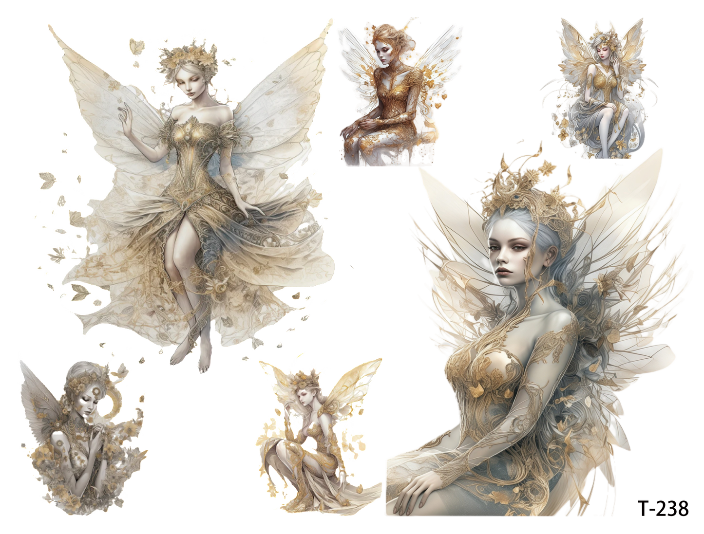 T231-T240 3D pre-cut embossed sticker 1pcs(4.92*3.74 inch) T238