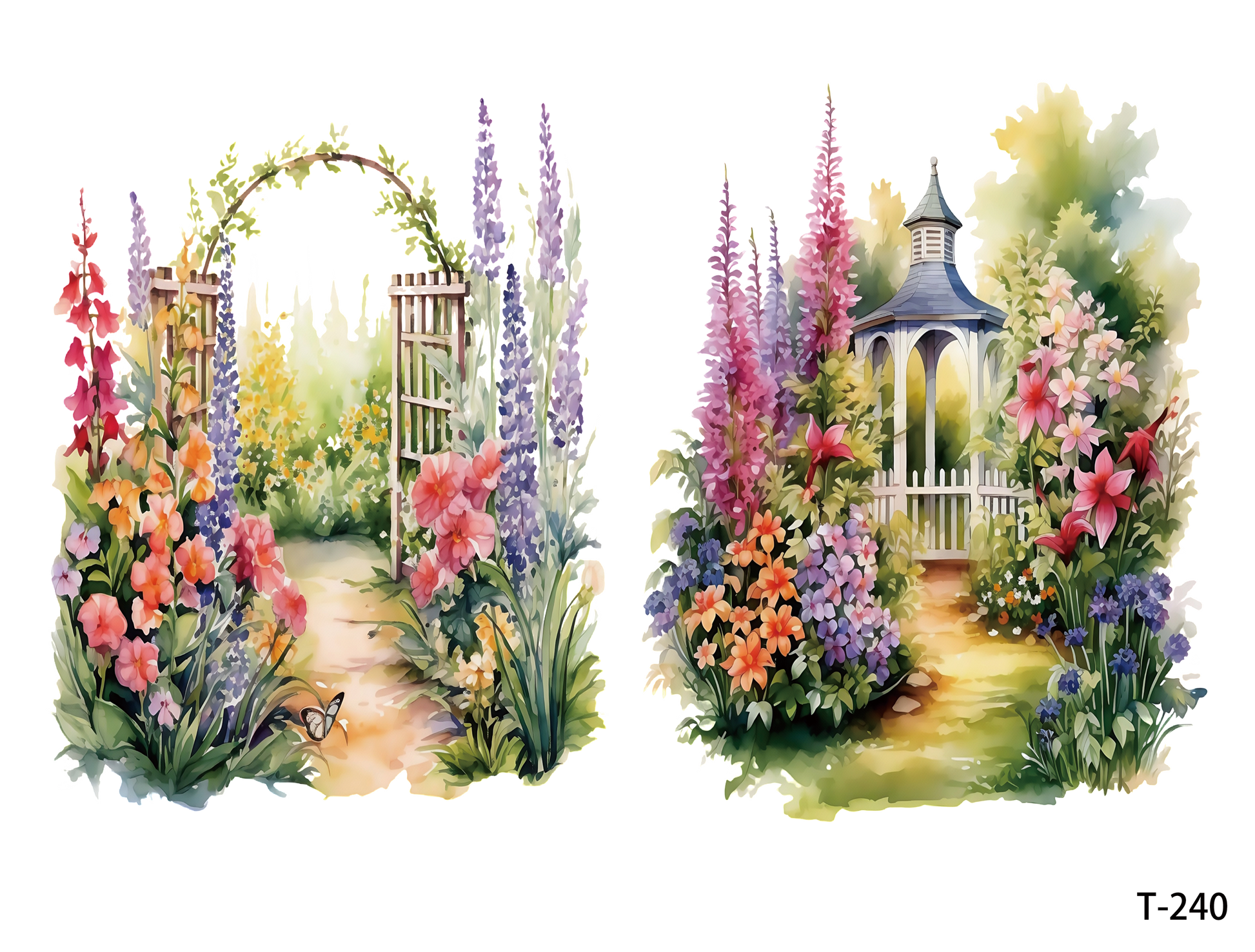 T231-T240 3D pre-cut embossed sticker 1pcs(4.92*3.74 inch) T240