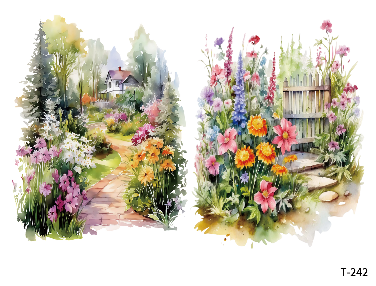 T241-T250 3D pre-cut embossed sticker 1pcs(4.92*3.74 inch) T242