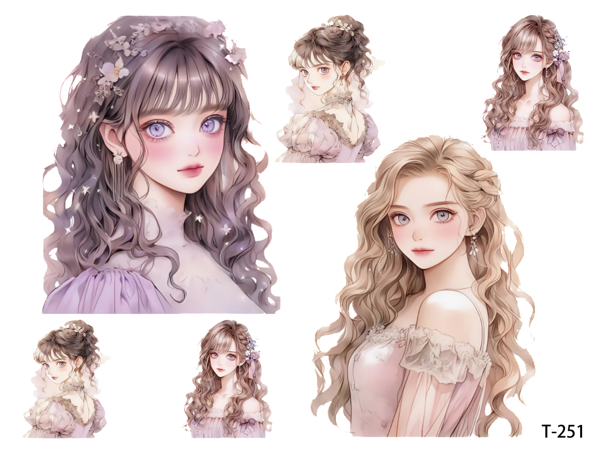 T251-T260 3D pre-cut embossed sticker 1pcs(4.92*3.74 inch) T251