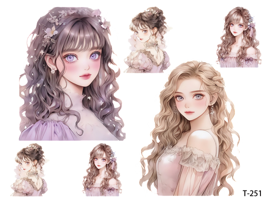 T251-T260 3D pre-cut embossed sticker 1pcs(4.92*3.74 inch) T251