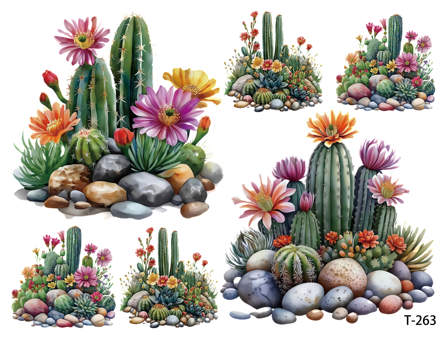 T261-T270 3D pre-cut embossed sticker 1pcs(4.92*3.74 inch) T263