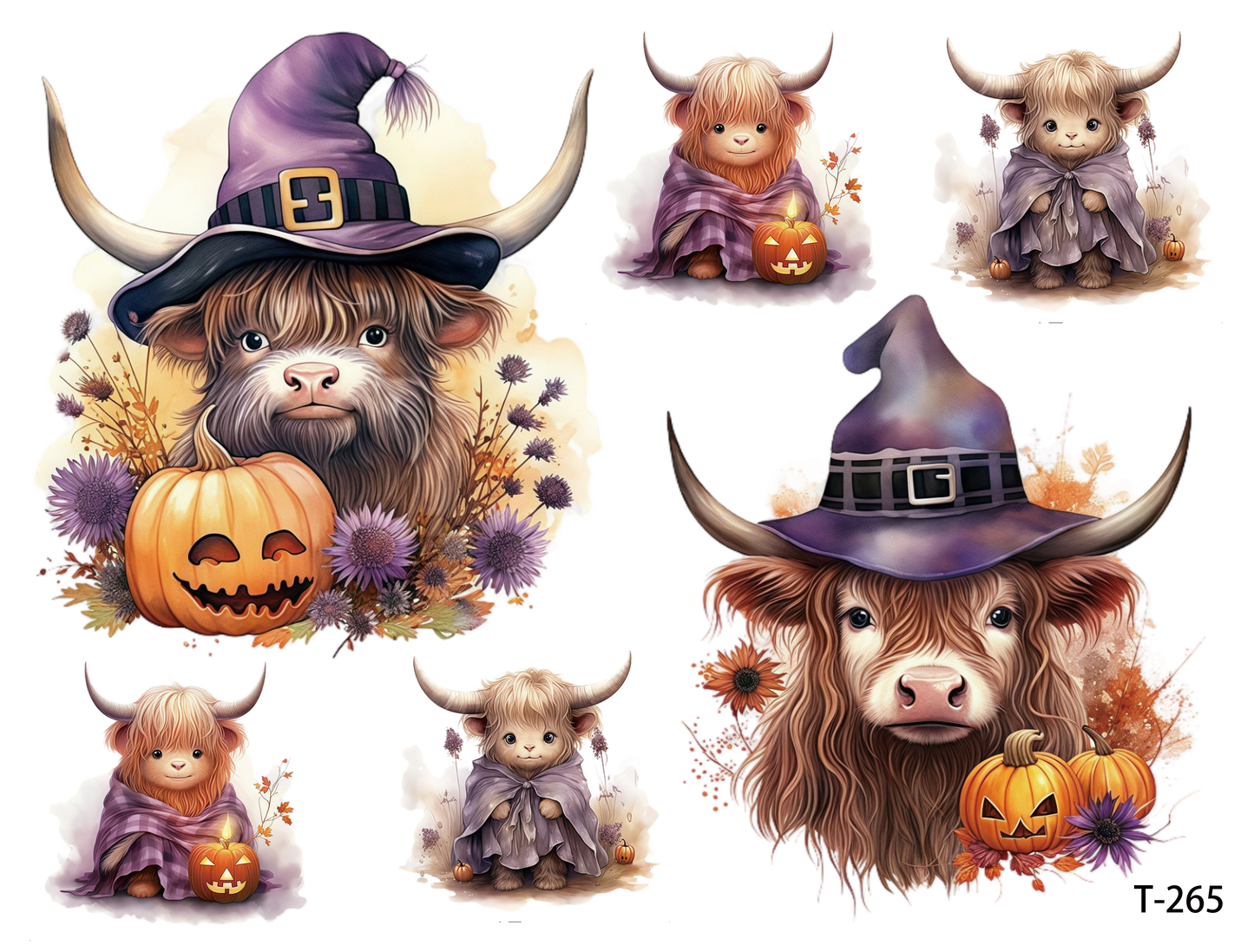 T261-T270 3D pre-cut embossed sticker 1pcs(4.92*3.74 inch) T265