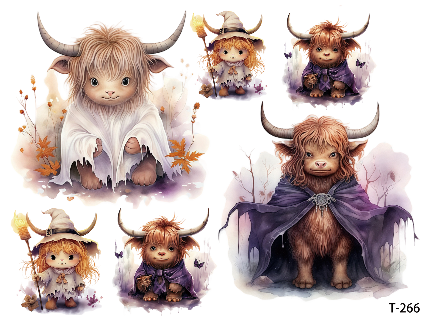 T261-T270 3D pre-cut embossed sticker 1pcs(4.92*3.74 inch) T266