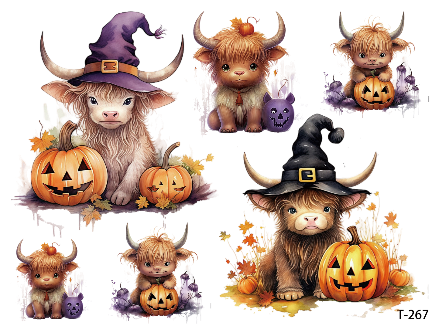 T261-T270 3D pre-cut embossed sticker 1pcs(4.92*3.74 inch) T267