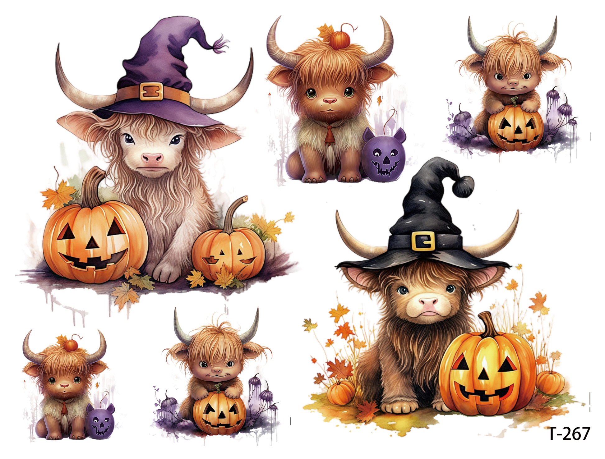 T261-T270 3D pre-cut embossed sticker 1pcs(4.92*3.74 inch) T267