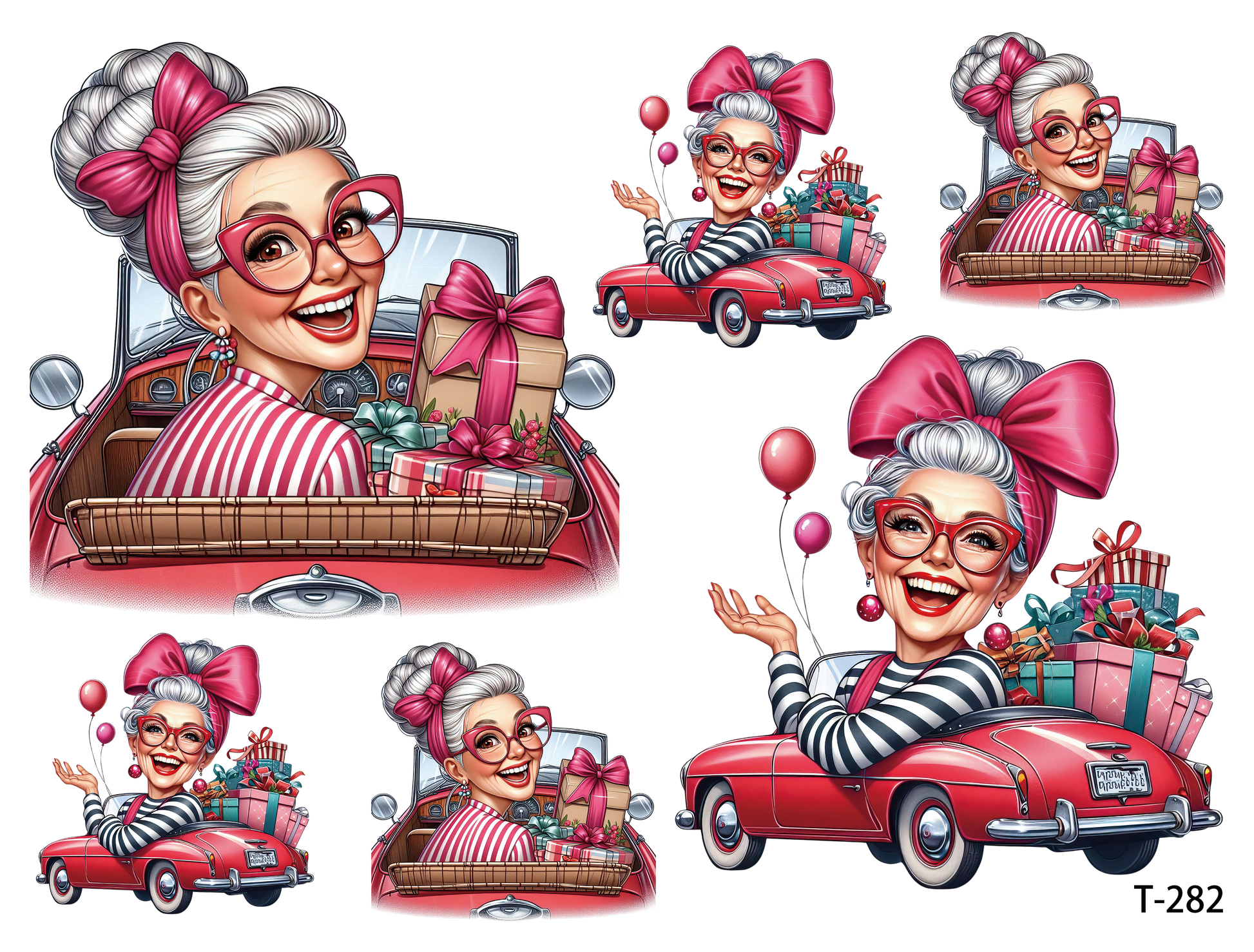 T281-T290 3D pre-cut embossed sticker 1pcs(4.92*3.74 inch) T282