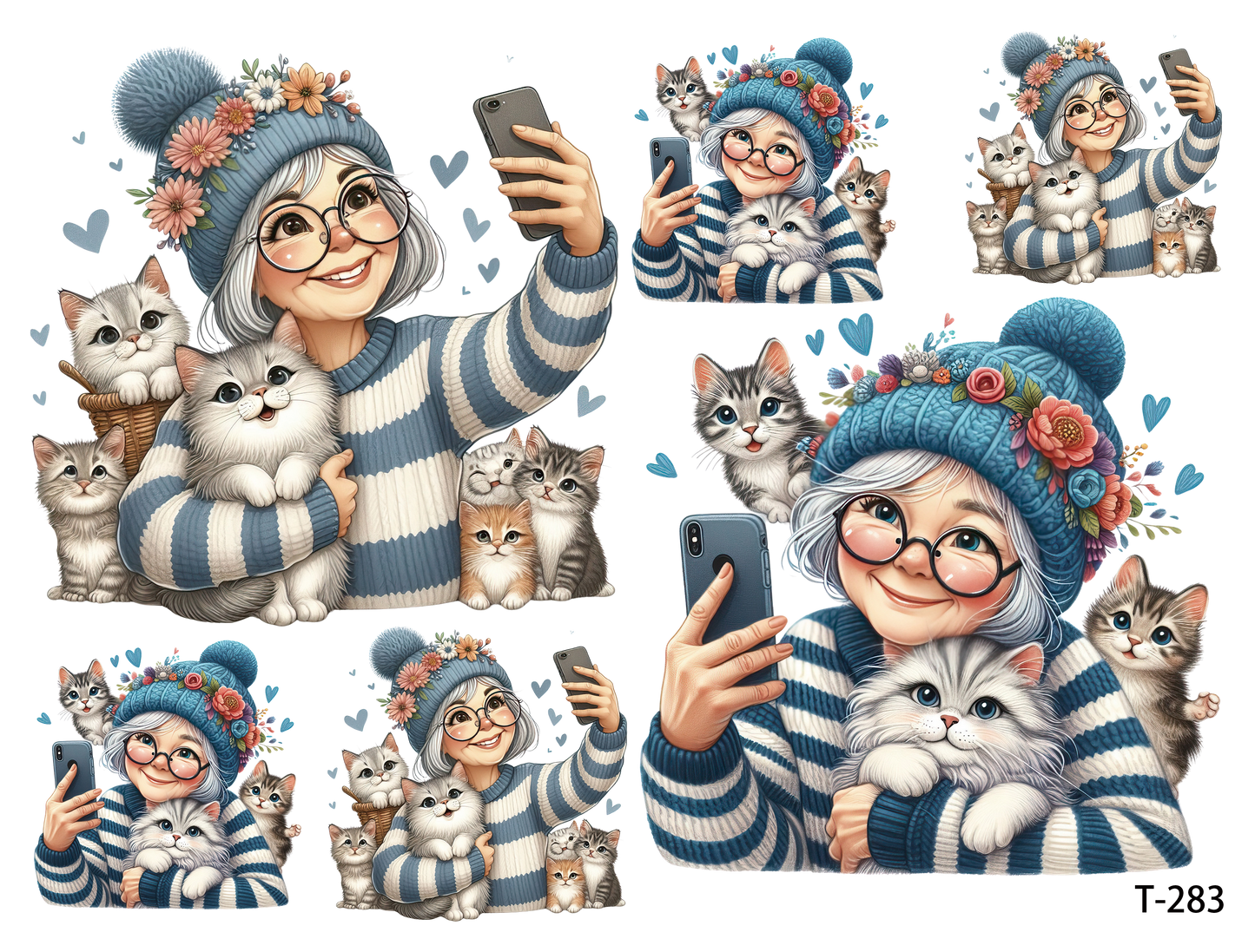 T281-T290 3D pre-cut embossed sticker 1pcs(4.92*3.74 inch) T283