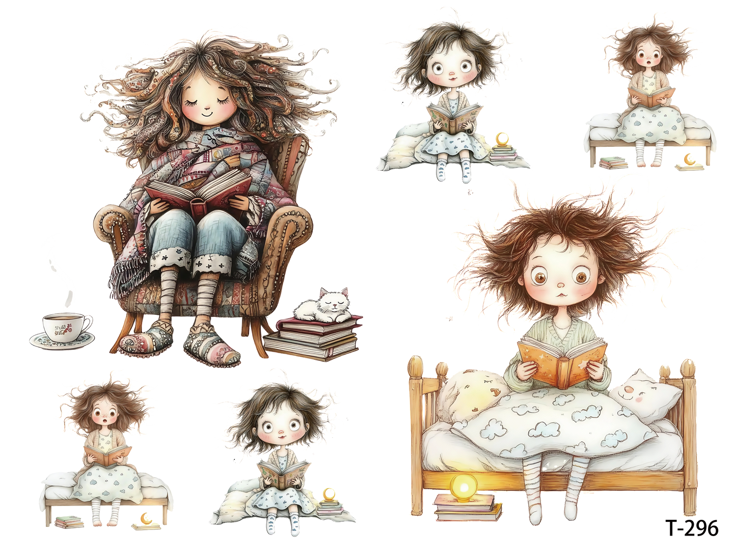 T291-T300 3D pre-cut embossed sticker 1pcs(4.92*3.74 inch) T296