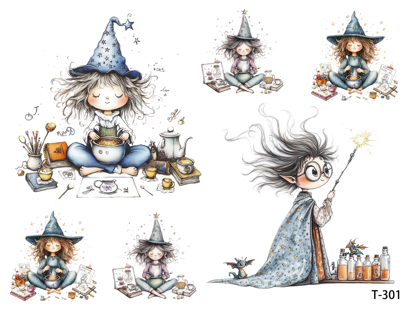 T301-T310 3D pre-cut embossed sticker 1pcs(4.92*3.74 inch) T301