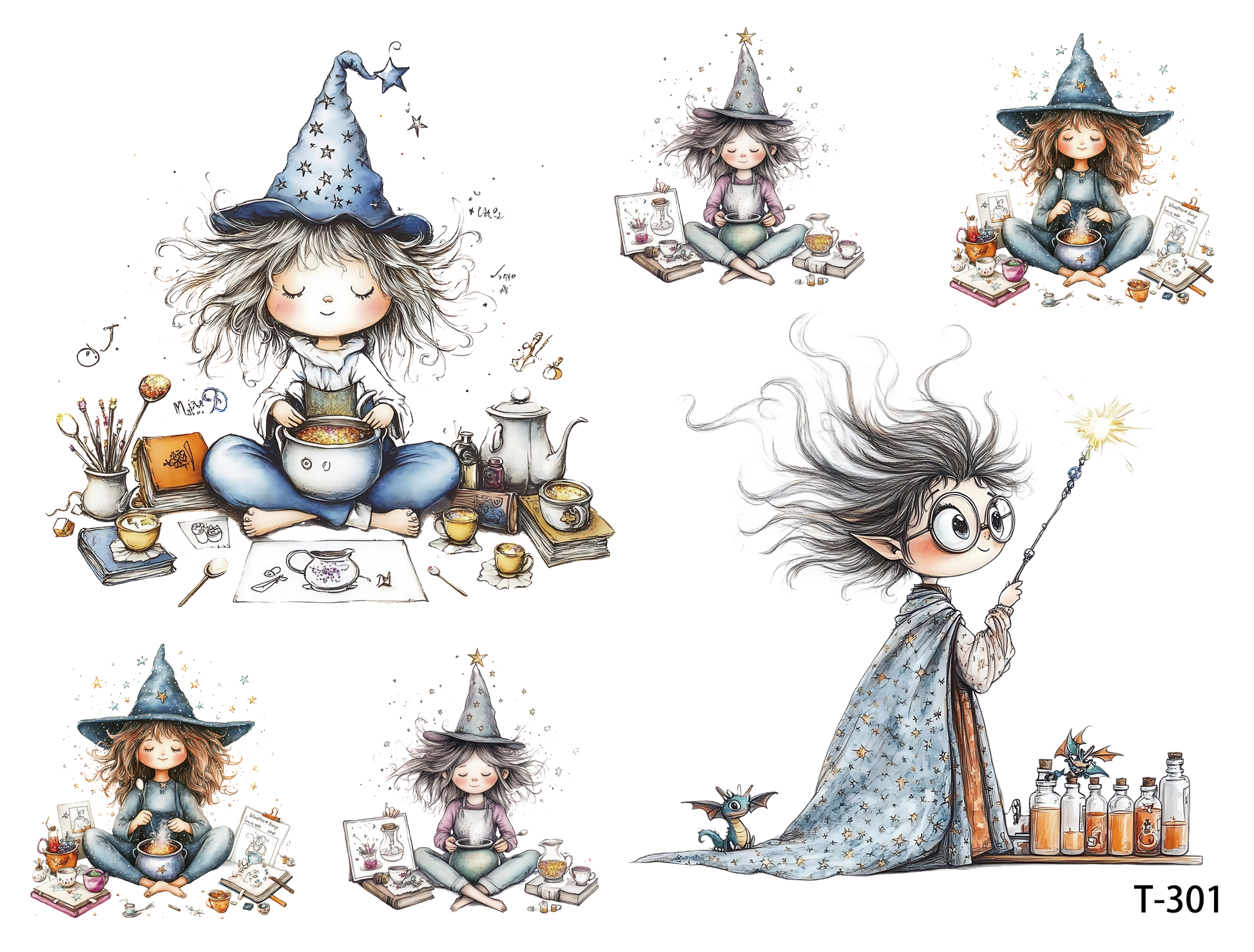 T301-T310 3D pre-cut embossed sticker 1pcs(4.92*3.74 inch) T301