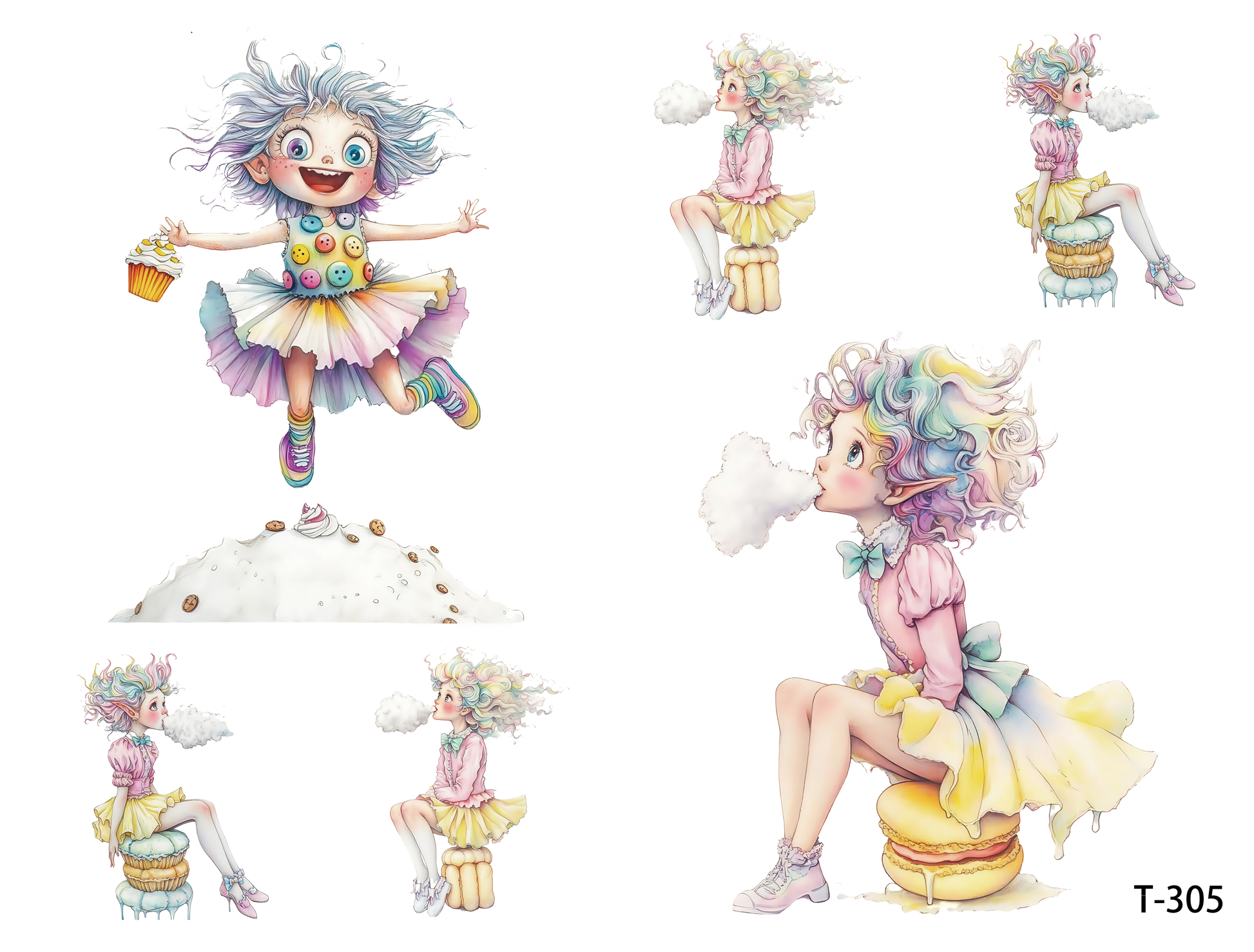 T301-T310 3D pre-cut embossed sticker 1pcs(4.92*3.74 inch) T305