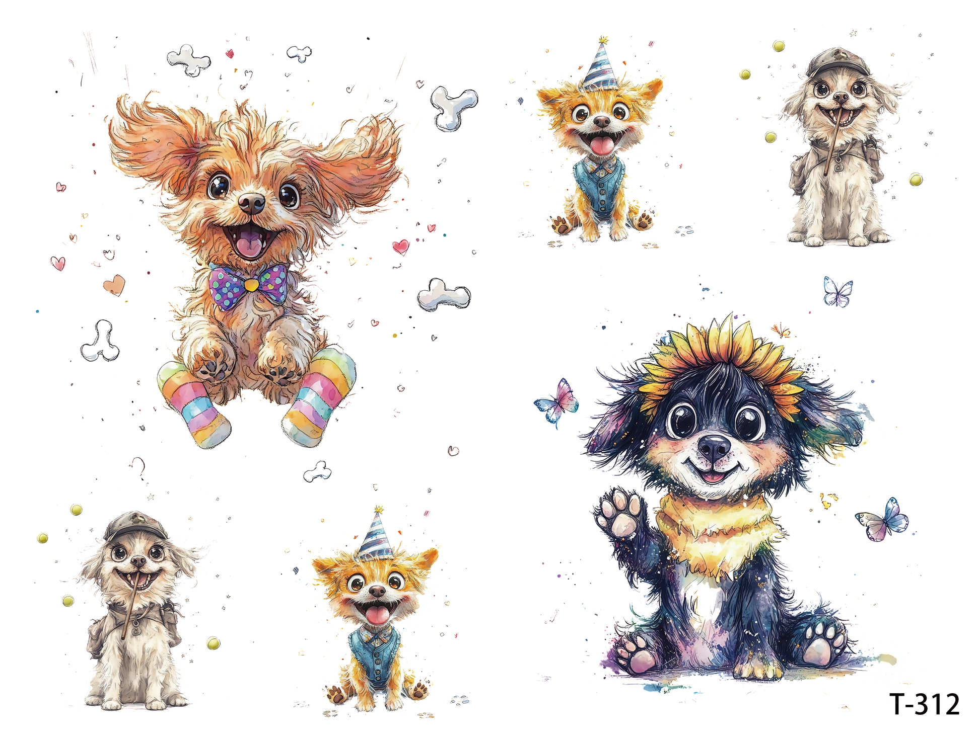 T311-T320 3D pre-cut embossed sticker 1pcs(4.92*3.74 inch) T312
