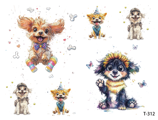 T311-T320 3D pre-cut embossed sticker 1pcs(4.92*3.74 inch) T312