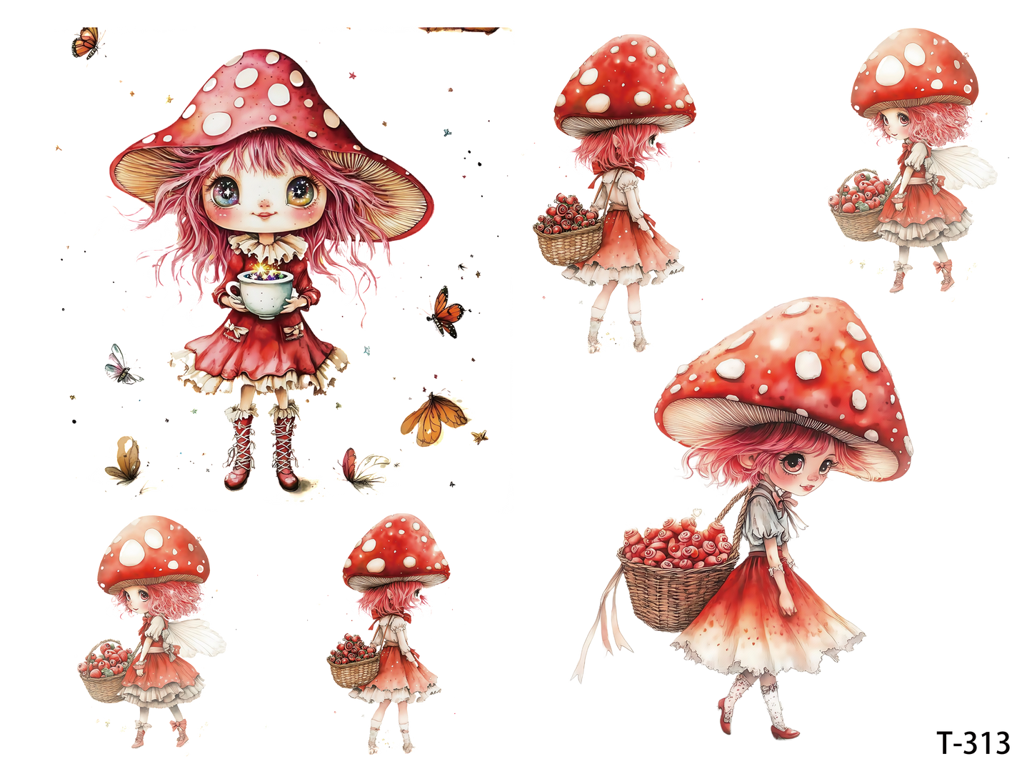 T311-T320 3D pre-cut embossed sticker 1pcs(4.92*3.74 inch) T313