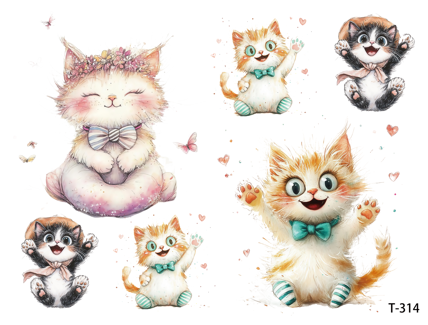 T311-T320 3D pre-cut embossed sticker 1pcs(4.92*3.74 inch) T314