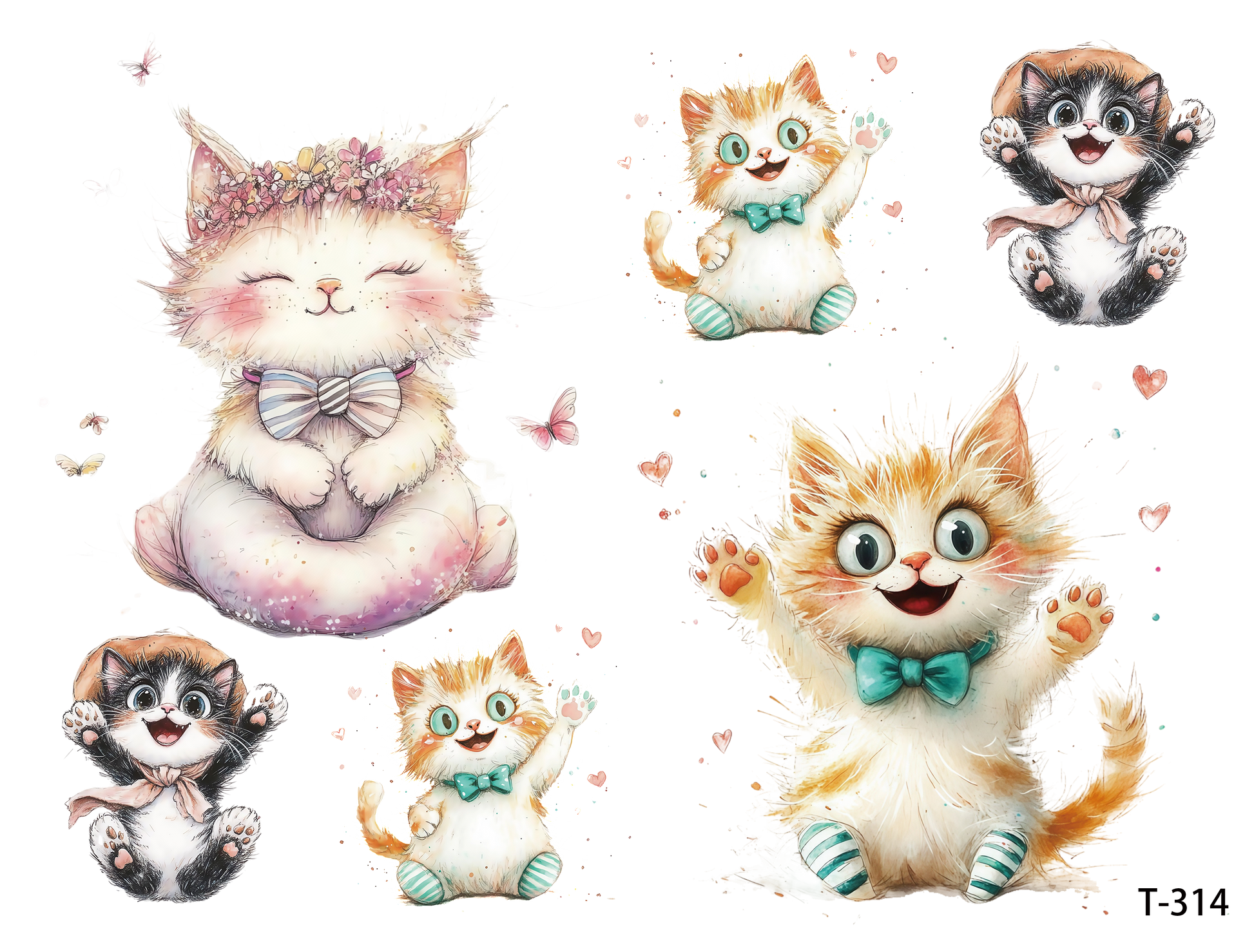 T311-T320 3D pre-cut embossed sticker 1pcs(4.92*3.74 inch) T314