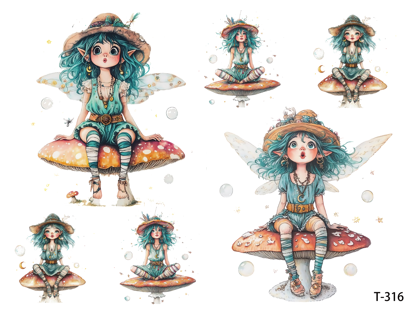 T311-T320 3D pre-cut embossed sticker 1pcs(4.92*3.74 inch) T316