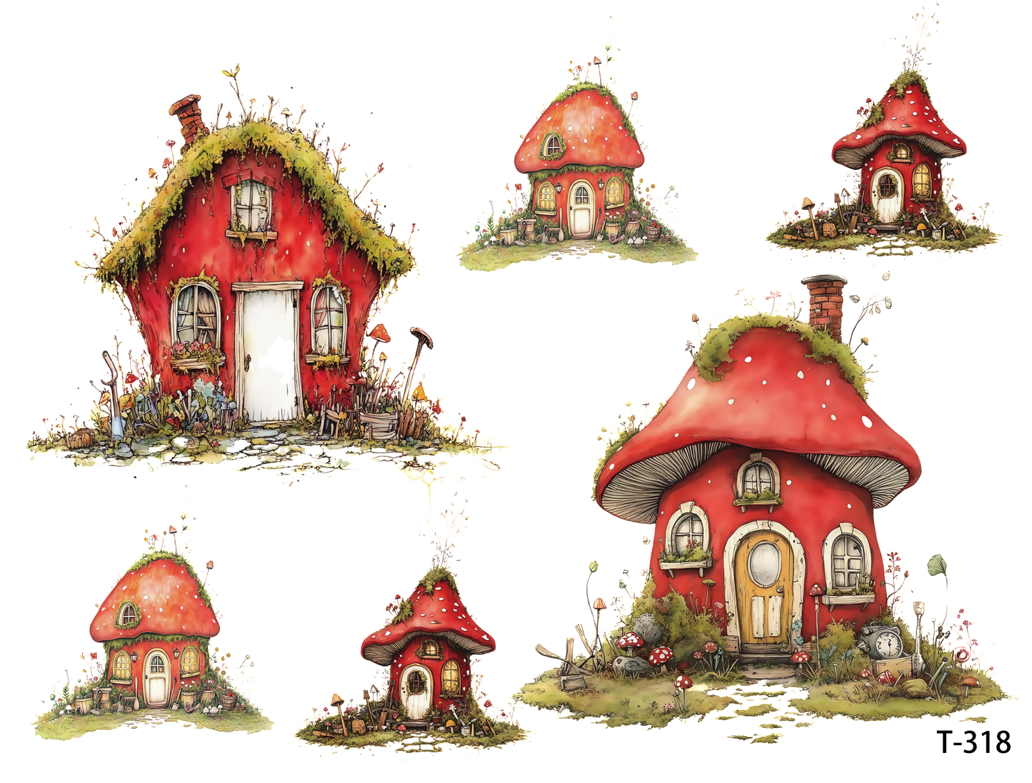 T311-T320 3D pre-cut embossed sticker 1pcs(4.92*3.74 inch) T318