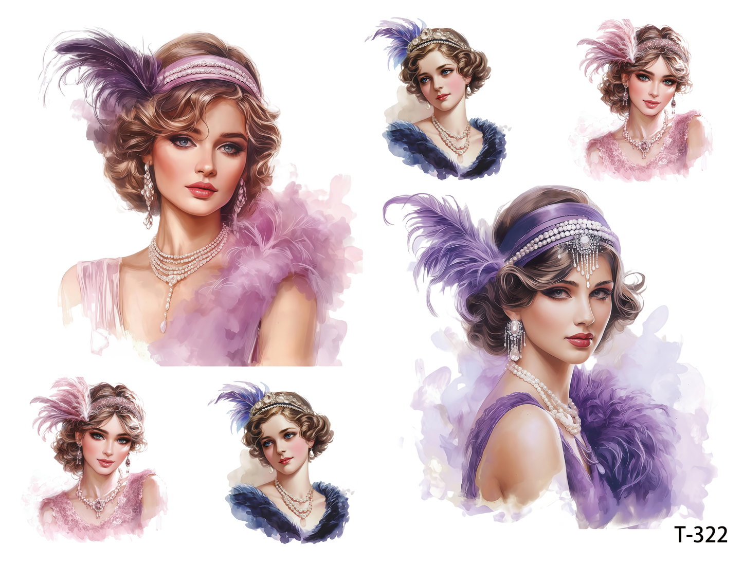 T321-T330 3D pre-cut embossed sticker 1pcs(4.92*3.74 inch) T322