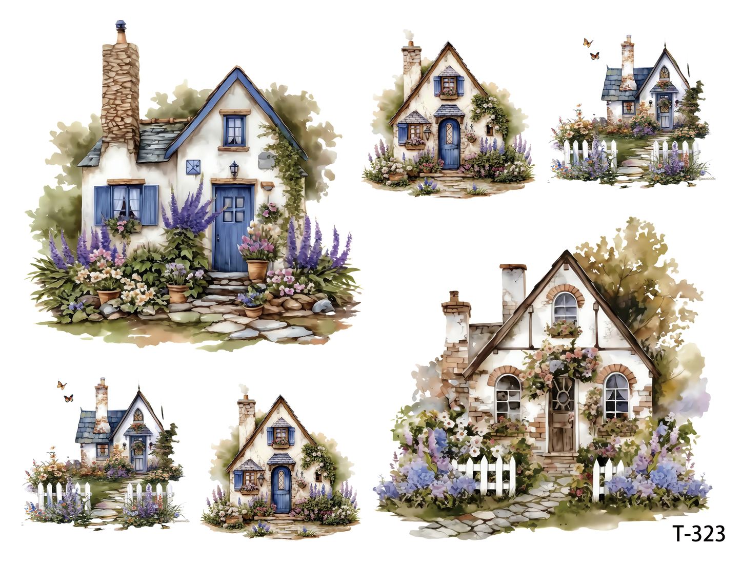 T321-T330 3D pre-cut embossed sticker 1pcs(4.92*3.74 inch) T323