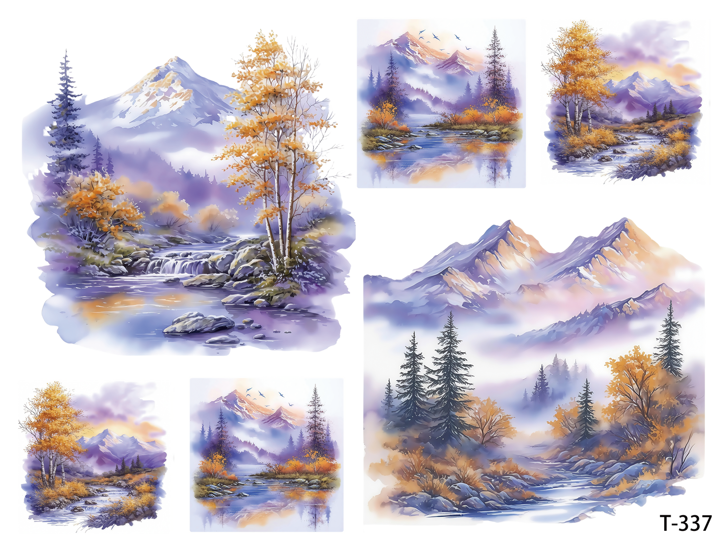 T331-T340 3D pre-cut embossed sticker 1pcs(4.92*3.74 inch) T337