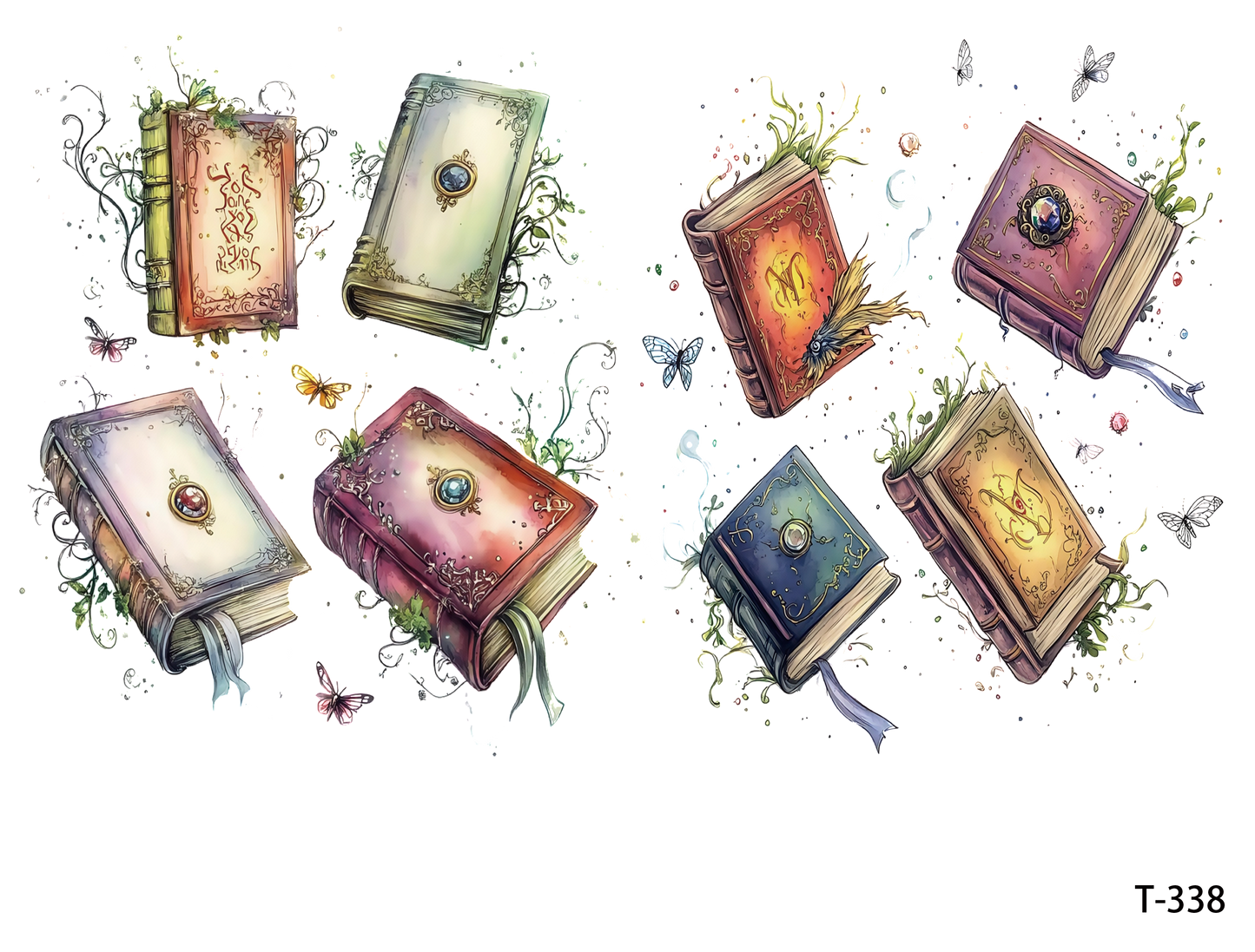 T331-T340 3D pre-cut embossed sticker 1pcs(4.92*3.74 inch) T338