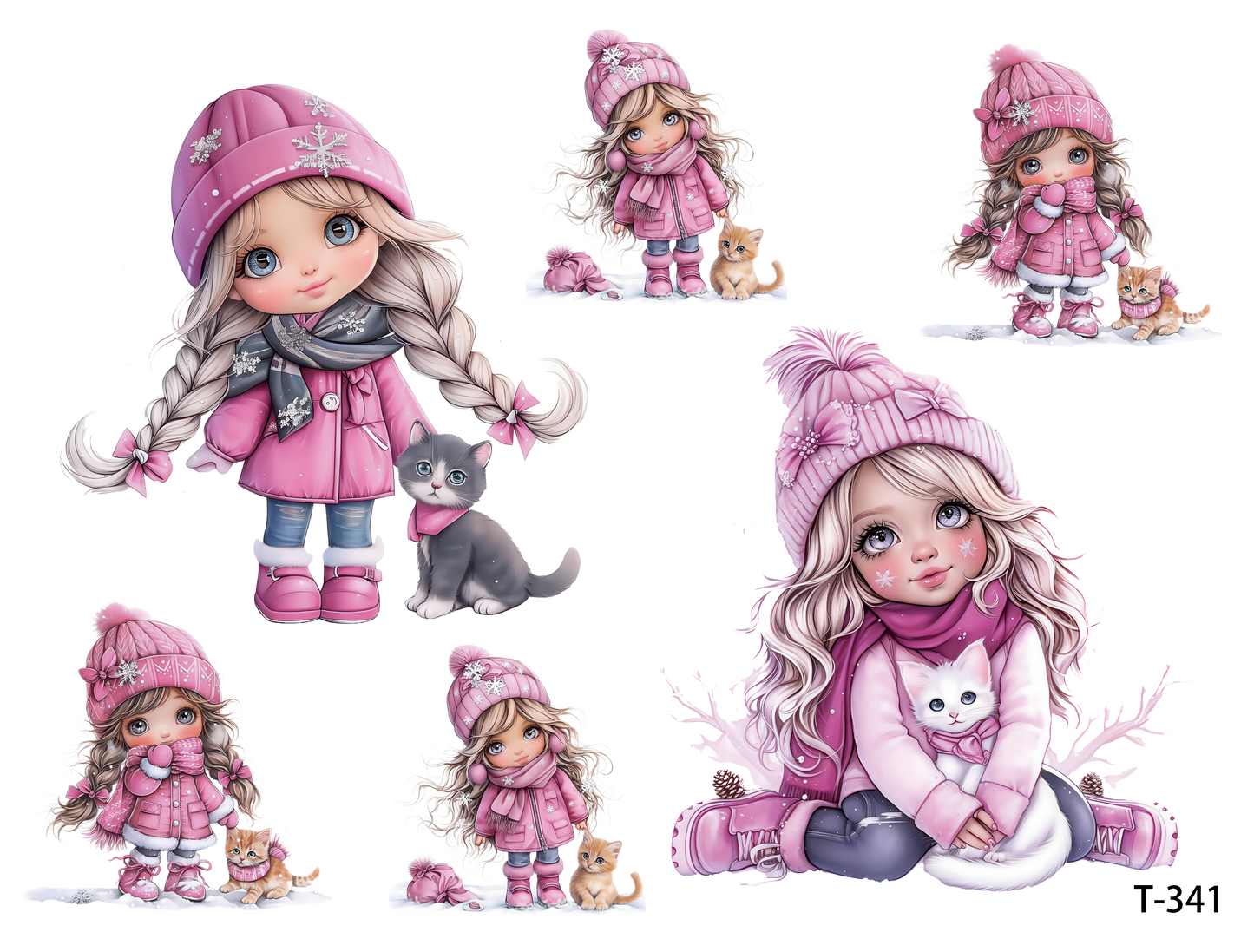 T341-T350 3D pre-cut embossed sticker 1pcs(4.92*3.74 inch) T341