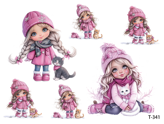 T341-T350 3D pre-cut embossed sticker 1pcs(4.92*3.74 inch) T341