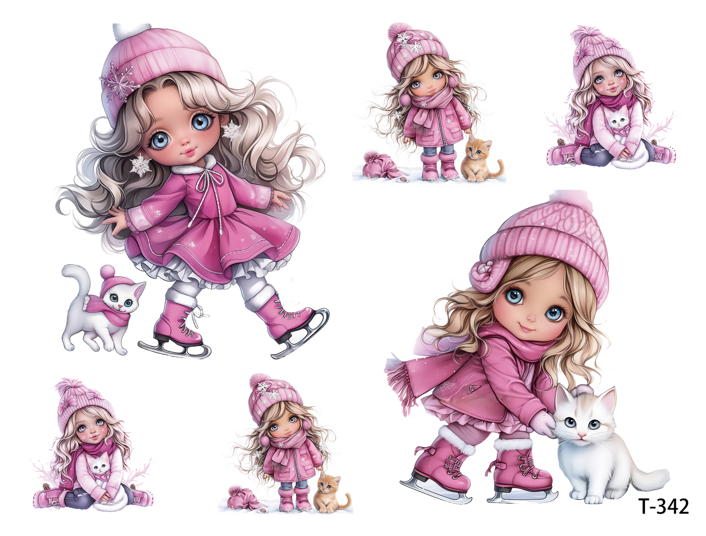 T341-T350 3D pre-cut embossed sticker 1pcs(4.92*3.74 inch) T342