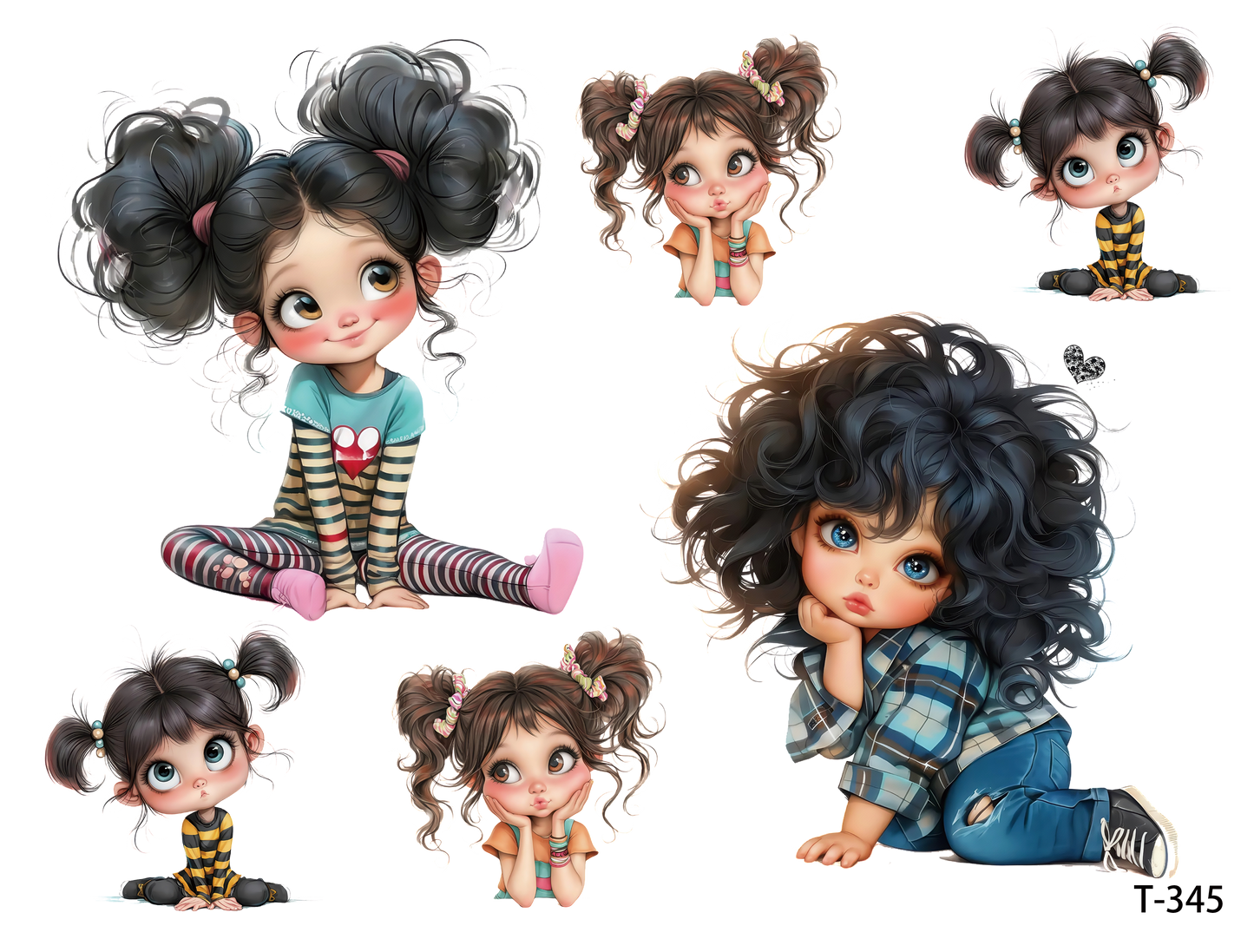 T341-T350 3D pre-cut embossed sticker 1pcs(4.92*3.74 inch) T345