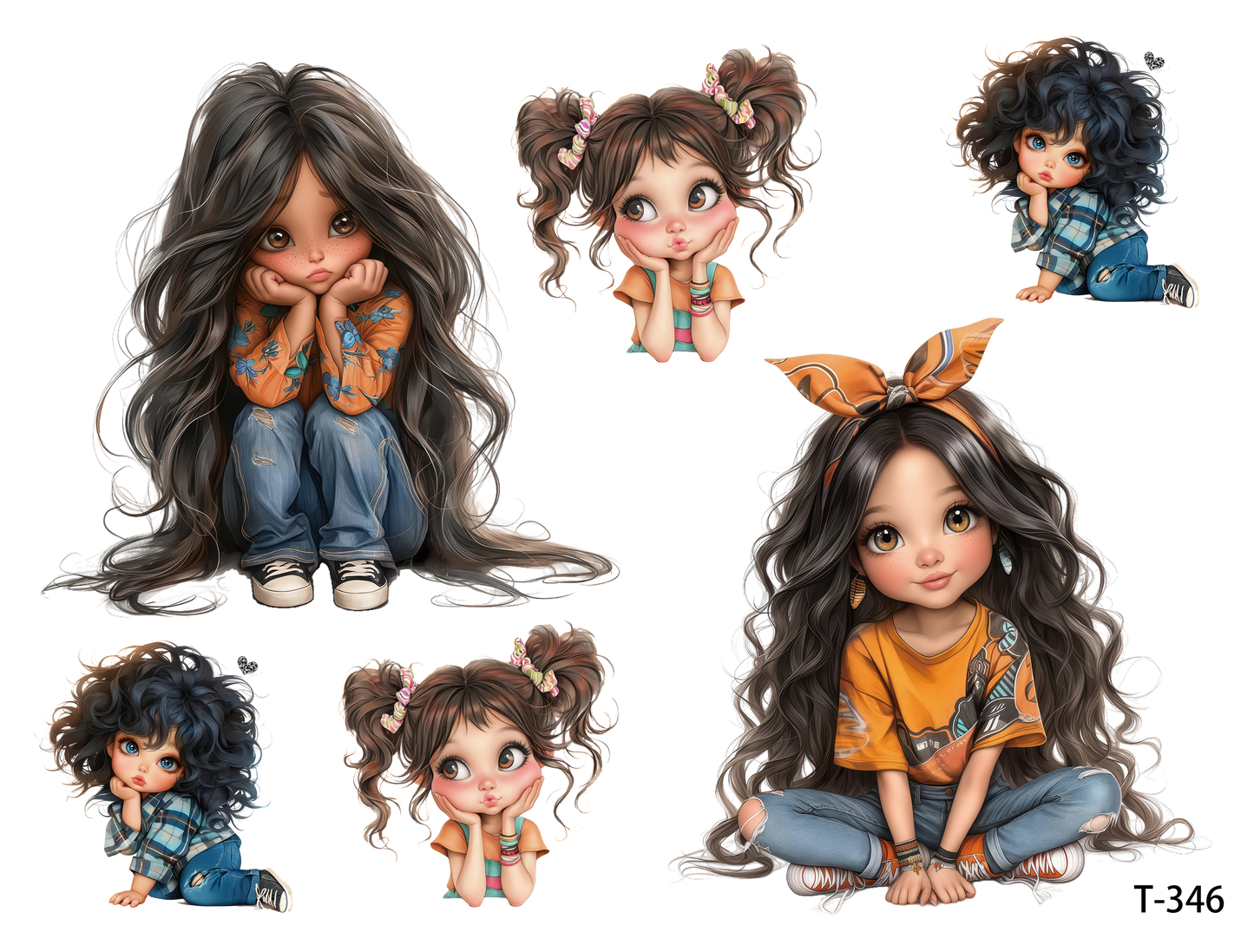 T341-T350 3D pre-cut embossed sticker 1pcs(4.92*3.74 inch) T346