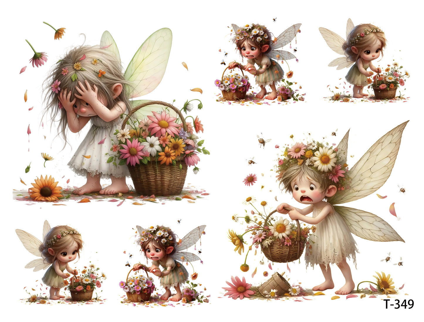 T341-T350 3D pre-cut embossed sticker 1pcs(4.92*3.74 inch) T349