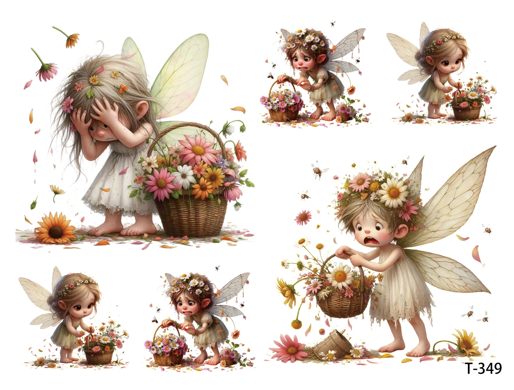 T341-T350 3D pre-cut embossed sticker 1pcs(4.92*3.74 inch) T349