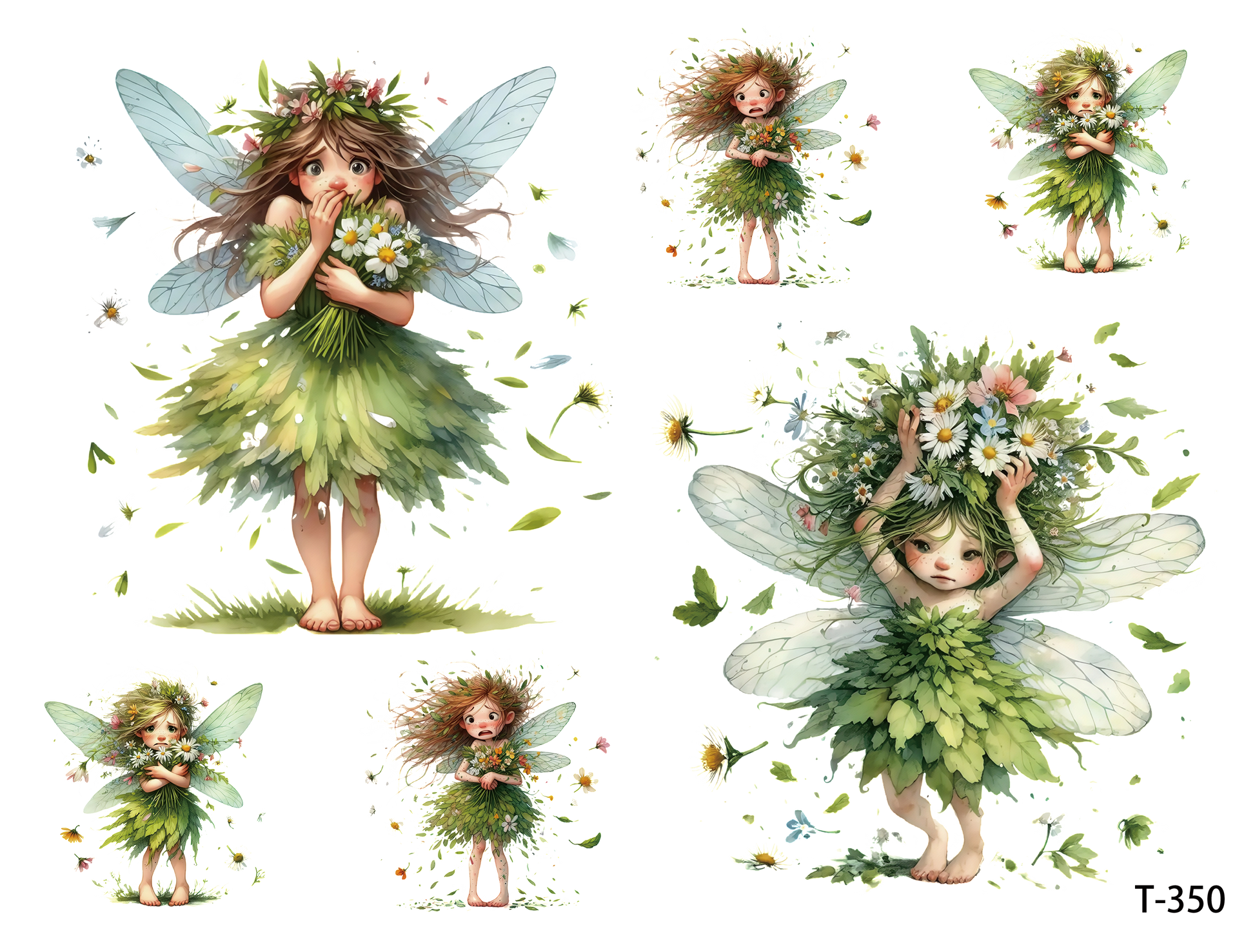 T341-T350 3D pre-cut embossed sticker 1pcs(4.92*3.74 inch) T350
