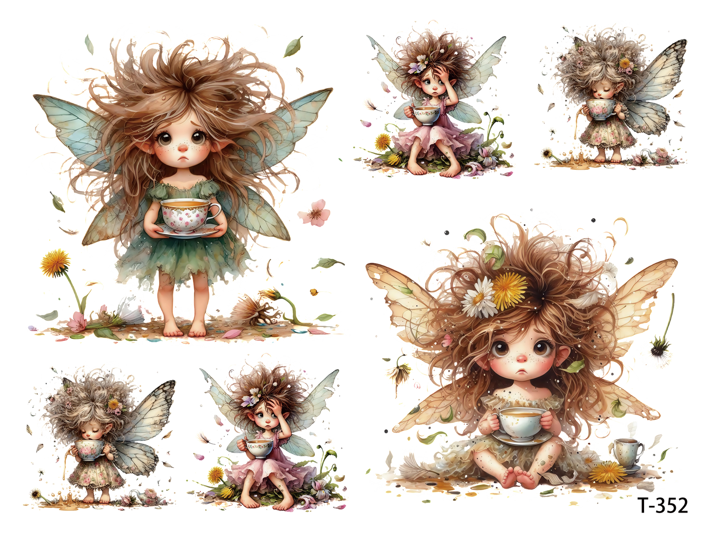 T351-T360 3D pre-cut embossed sticker 1pcs(4.92*3.74 inch) T352