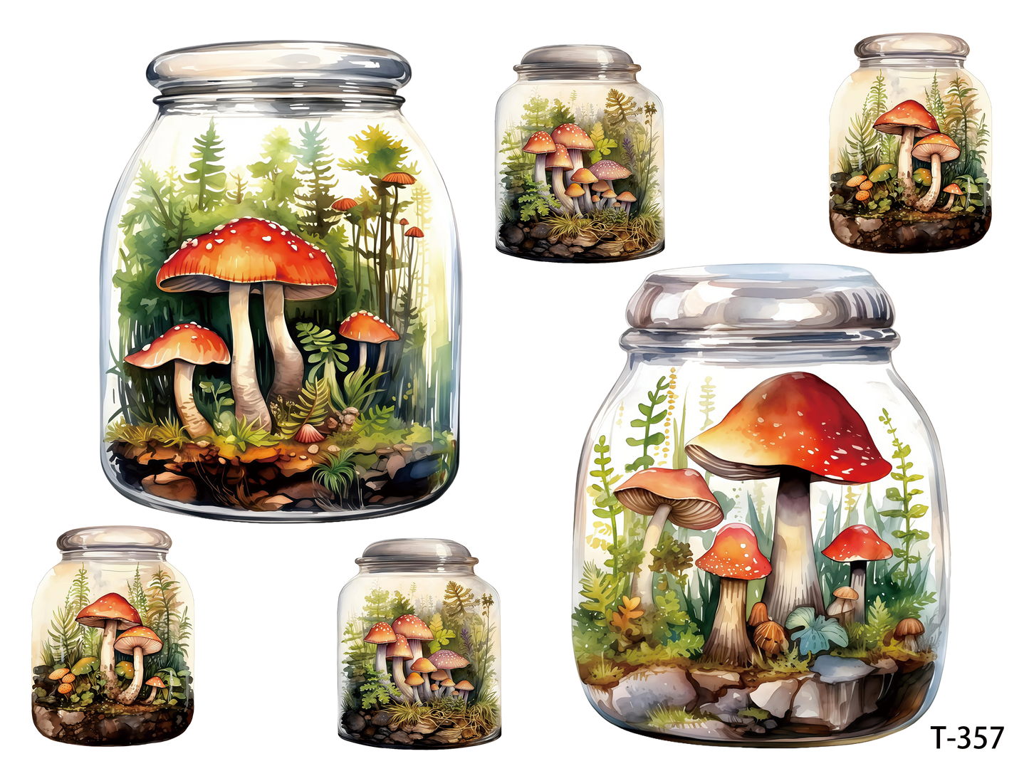 T351-T360 3D pre-cut embossed sticker 1pcs(4.92*3.74 inch) T357