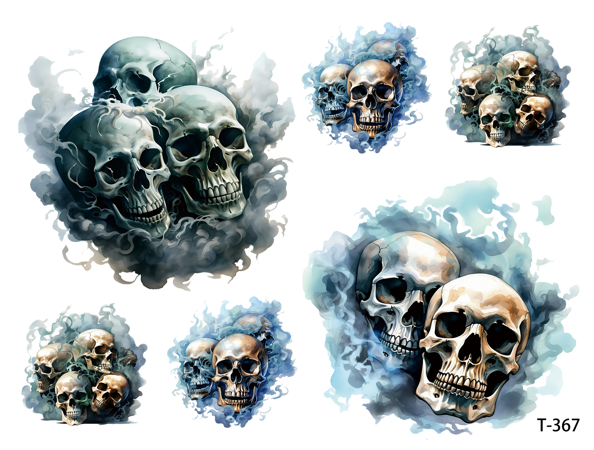 T361-T370 3D pre-cut embossed sticker 1pcs(4.92*3.74 inch) T367