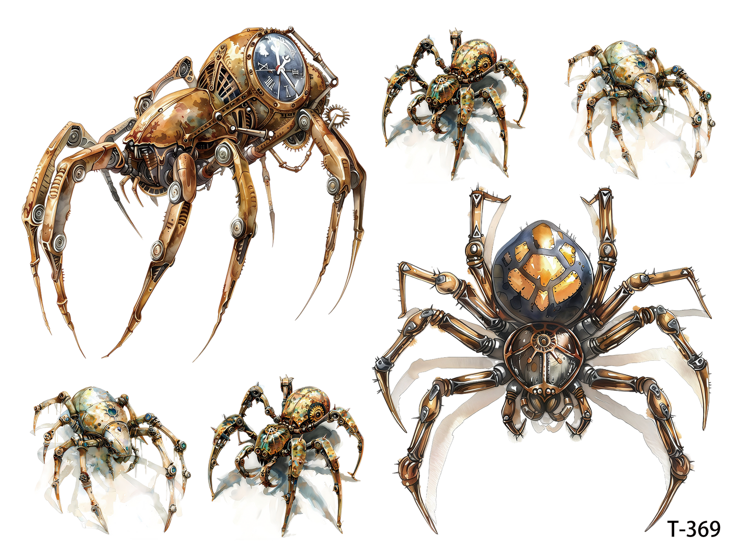 T361-T370 3D pre-cut embossed sticker 1pcs(4.92*3.74 inch) T369