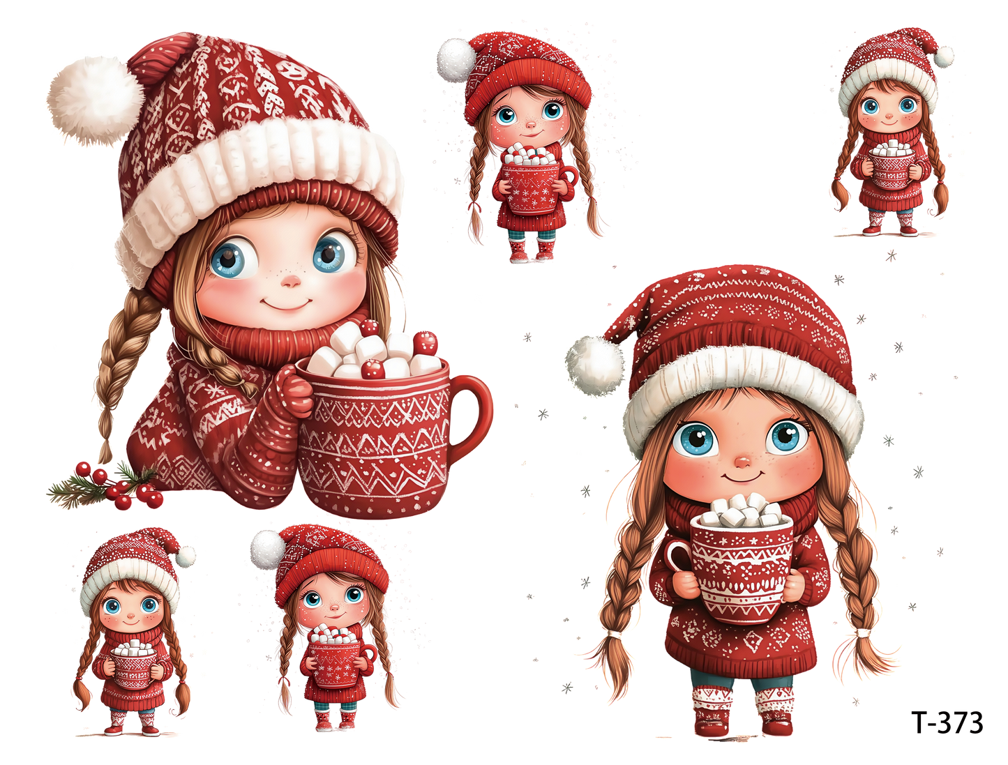 T371-T380 3D pre-cut embossed sticker 1pcs(4.92*3.74 inch) T373