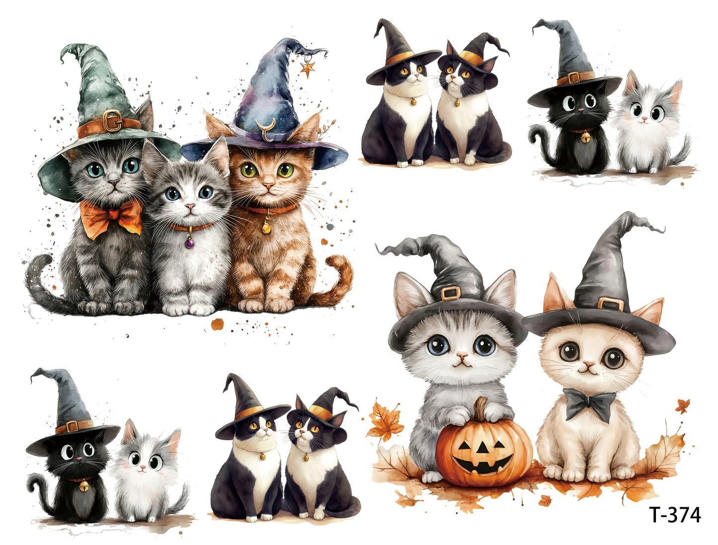 T371-T380 3D pre-cut embossed sticker 1pcs(4.92*3.74 inch) T374