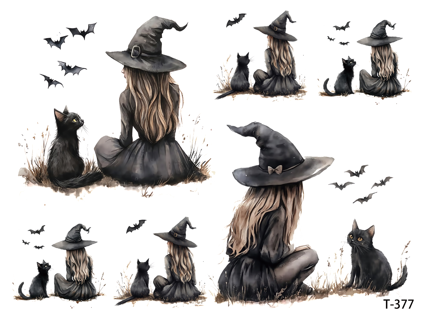 T371-T380 3D pre-cut embossed sticker 1pcs(4.92*3.74 inch) T377