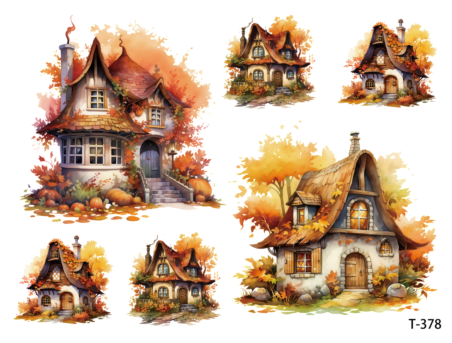 T371-T380 3D pre-cut embossed sticker 1pcs(4.92*3.74 inch) T378