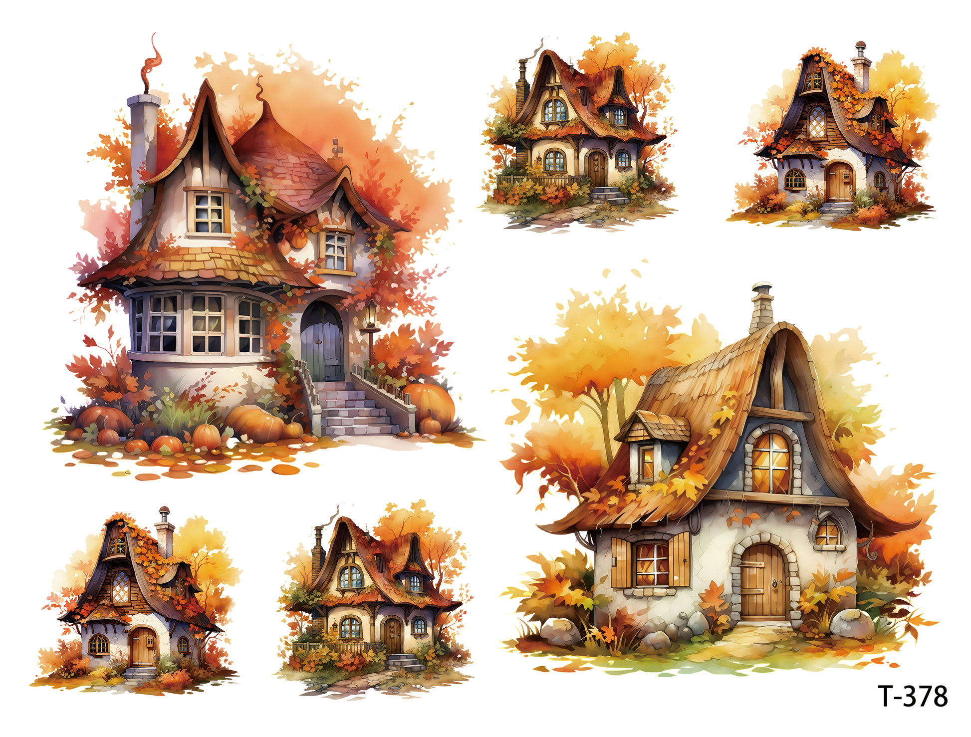 T371-T380 3D pre-cut embossed sticker 1pcs(4.92*3.74 inch) T378