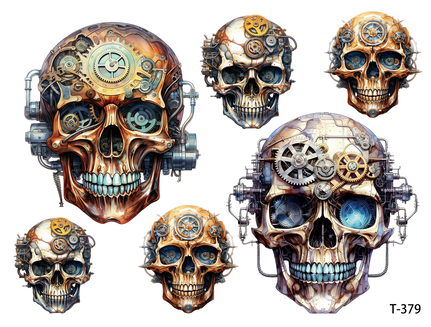 T371-T380 3D pre-cut embossed sticker 1pcs(4.92*3.74 inch) T379