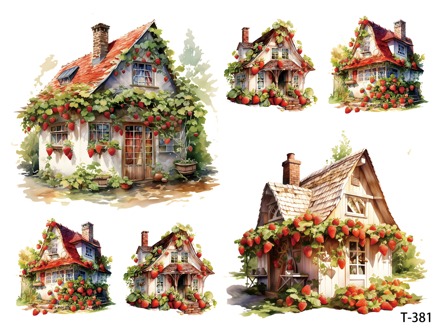 T381-T390 3D pre-cut embossed sticker 1pcs(4.92*3.74 inch) T381