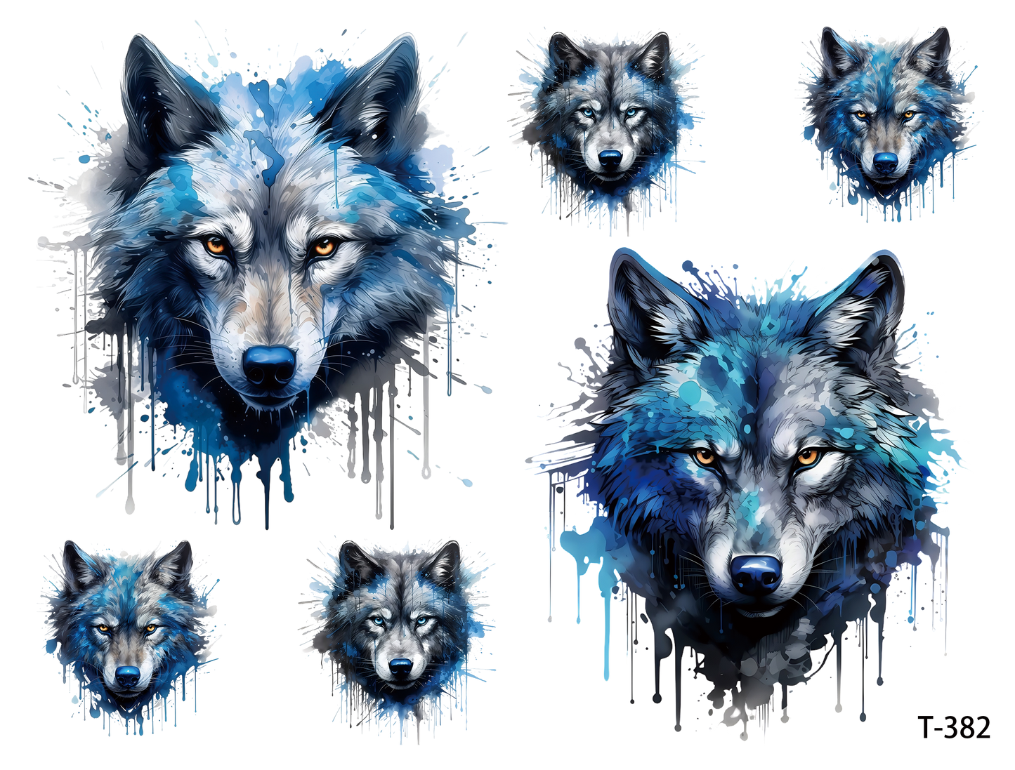 T381-T390 3D pre-cut embossed sticker 1pcs(4.92*3.74 inch) T382