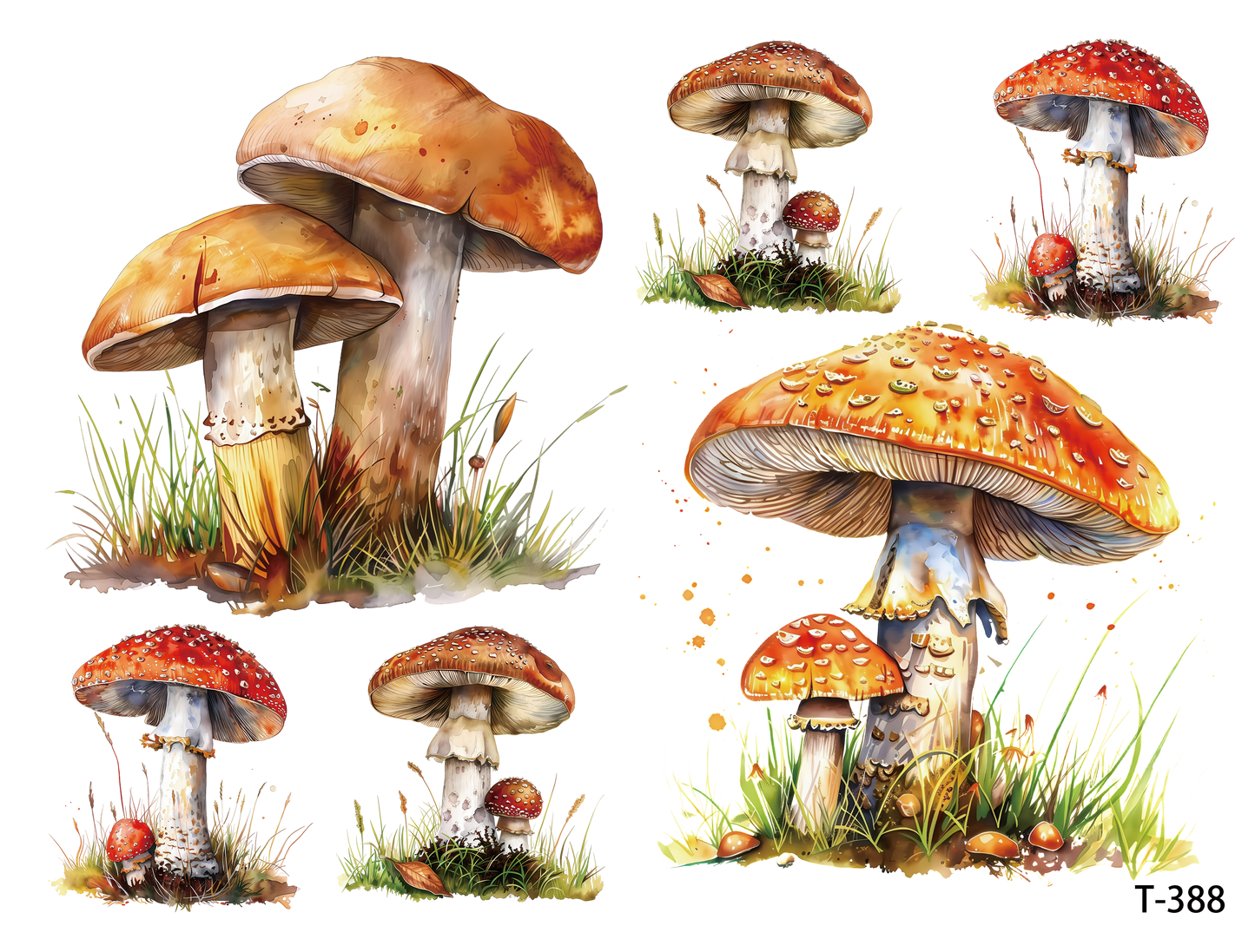 T381-T390 3D pre-cut embossed sticker 1pcs(4.92*3.74 inch) T388