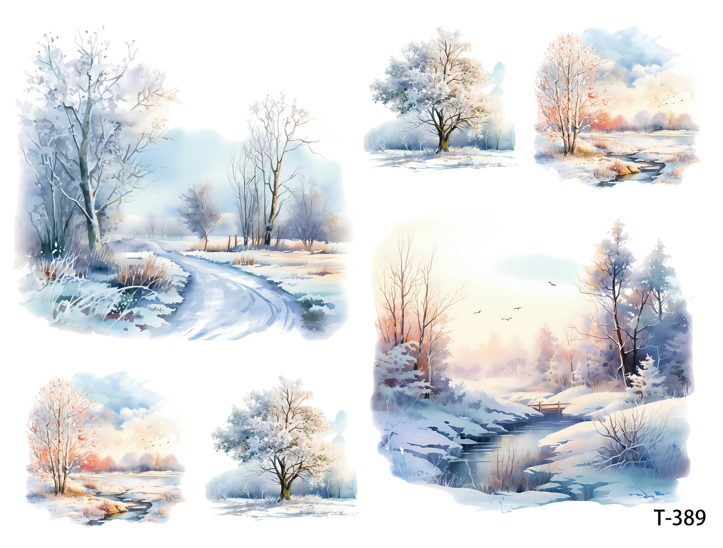 T381-T390 3D pre-cut embossed sticker 1pcs(4.92*3.74 inch) T389